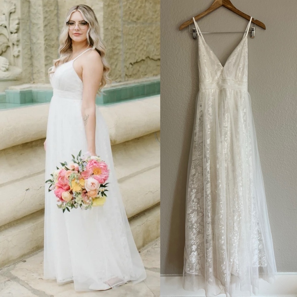 Dreamer Ivory Embroidered Tulle Maxi Dress